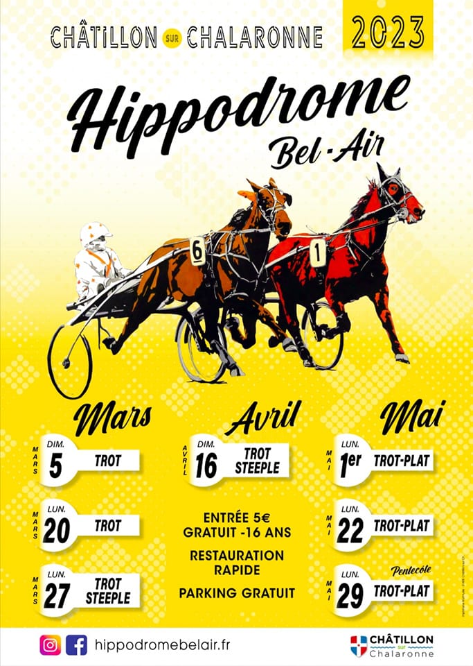 Le calendrier Hippodrome BelAir de Châtillon sur Chalaronne